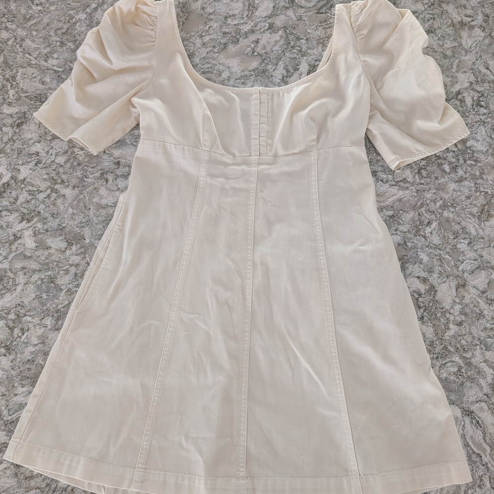 Free People Cream Mini Dress